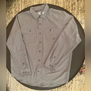 Under Armour Heat Gear Grey Long Sleeve Shirt Size XL Men’s Loose